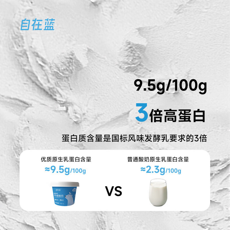 自在蓝原味干噎酸奶100g*4杯希腊式冷萃厚酸奶 21.58元 - 86线报
