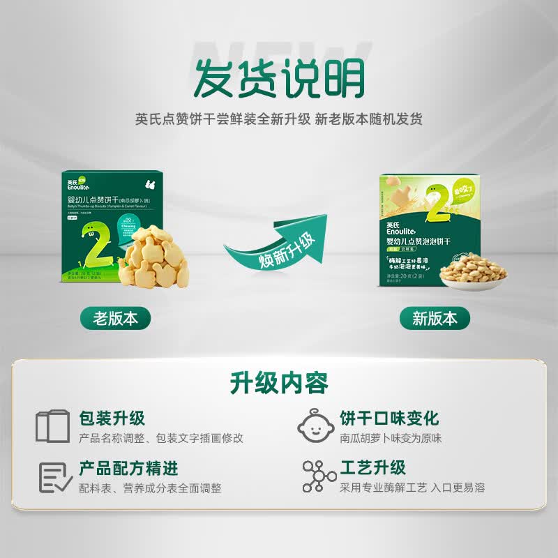 英氏忆格婴幼儿点赞饼干南瓜胡萝卜味20g 1元 - 86线报