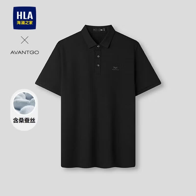 海澜之家男士100%桑蚕丝高品质短袖POLO衫赠礼盒 80.1元 - 线报酷