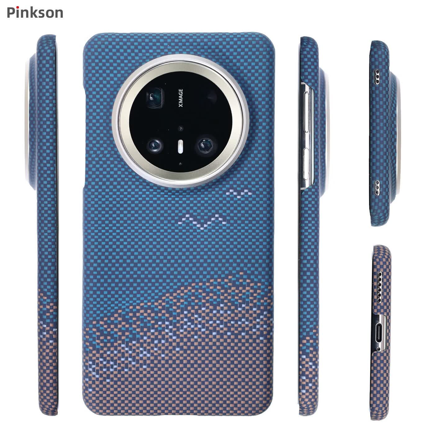 Pinkson华为Mate70Pro+凯夫拉芳纶磁吸款碧海金沙手机壳 150元 - 86线报