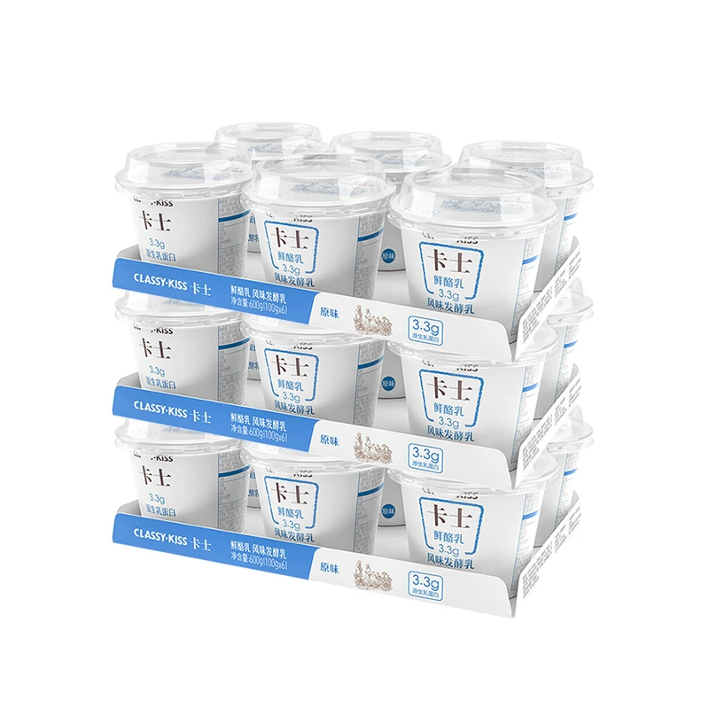 卡士酸奶原味鲜酪乳优质乳蛋白益生菌酸奶100g*12杯 29.5元 - 线报酷