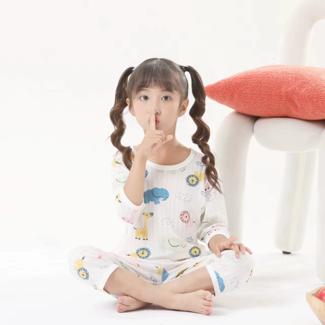 木木屋儿童睡衣纯棉男童女童7分袖家居服套装夏季薄款宝宝空调服 19.99元 - 86线报