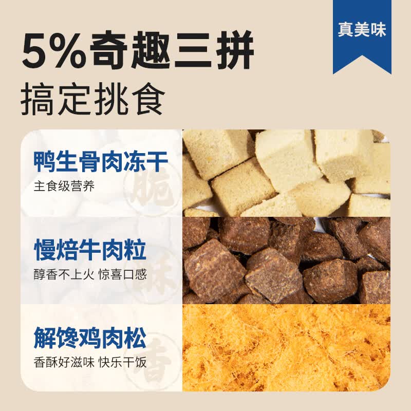伯纳天纯鸭肉梨冻干三拼狗粮2kg/4斤 52.85元 - 86线报