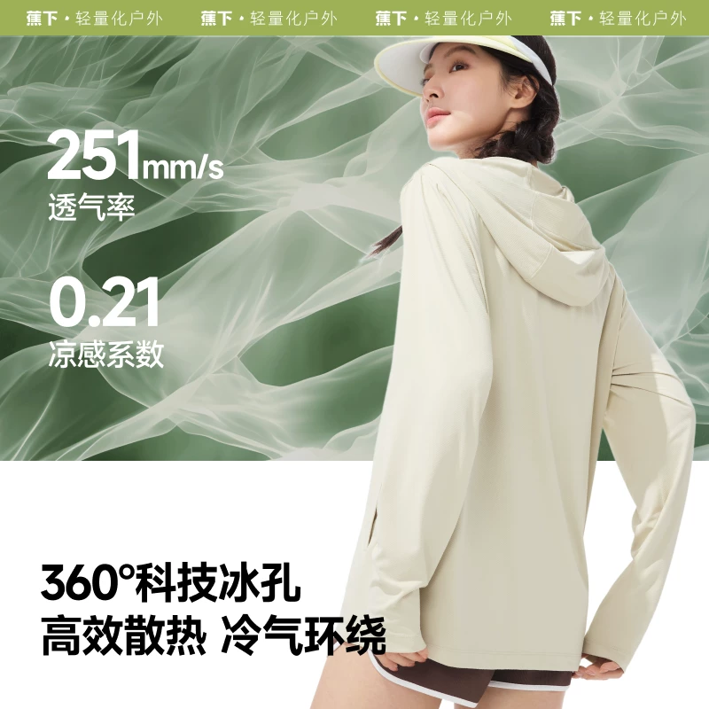 蕉下透气凉感防晒衣UPF100女士短外套 81.9元 - 86线报