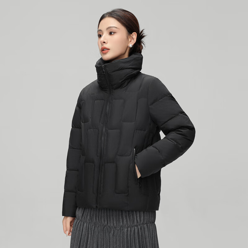 雪中飞简约短款立领女士羽绒服黑色 149元 - 86线报