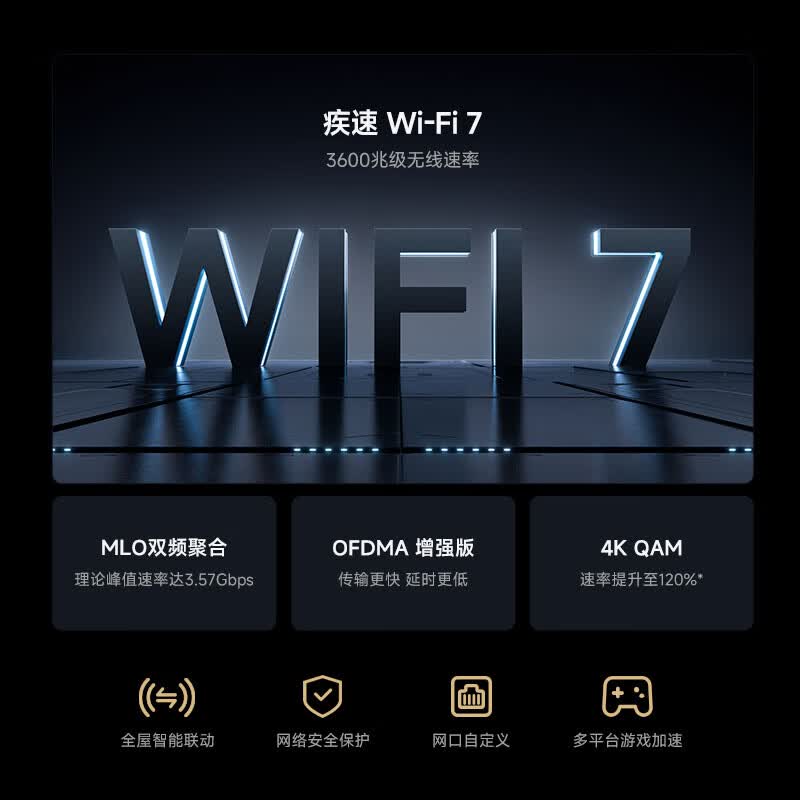 小米MI Xiaomi路由器BE3600黑色 126元 - 线报酷