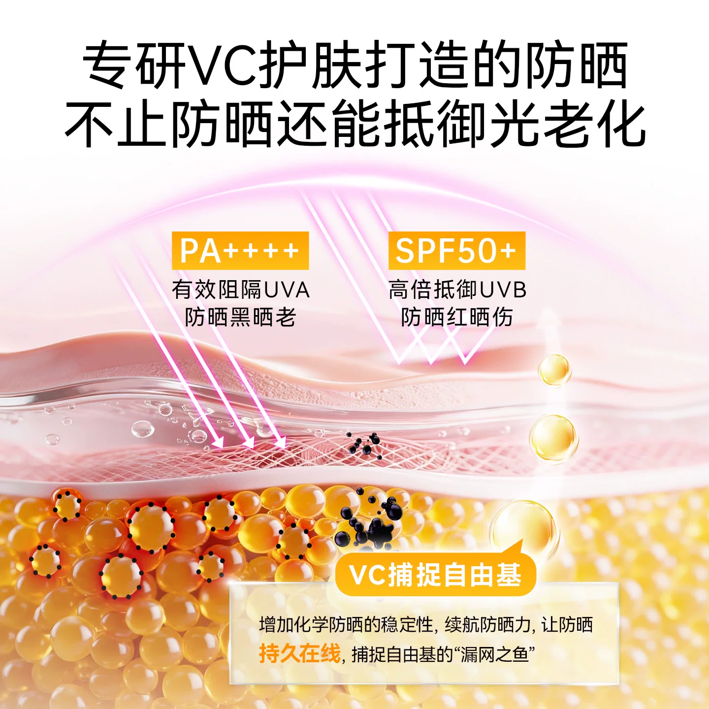 春日来信 VC水感防晒霜SPF50+清爽面部通勤户外春夏高倍防晒乳轻薄 19.9元 - 86线报