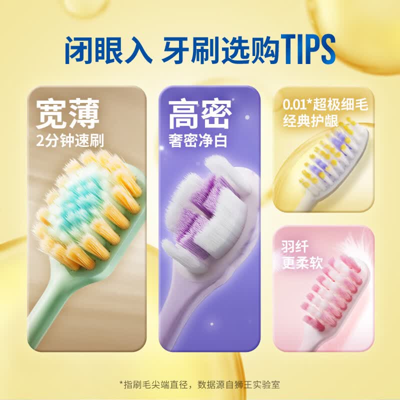 狮王细齿洁系列弹力护龈软毛经典牙刷2支/装 6.18元 - 86线报