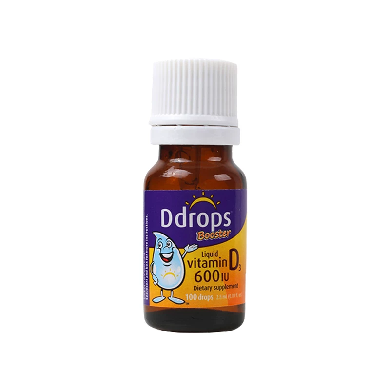 Ddrops维生素D3滴剂1岁以上儿童补钙600IU2.8ML100滴*4瓶 209元 - 86线报