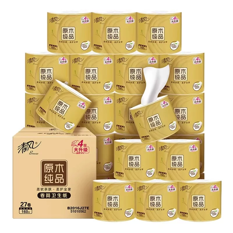 清风原木纯品金装系列有芯卷纸 46.91元 - 线报酷