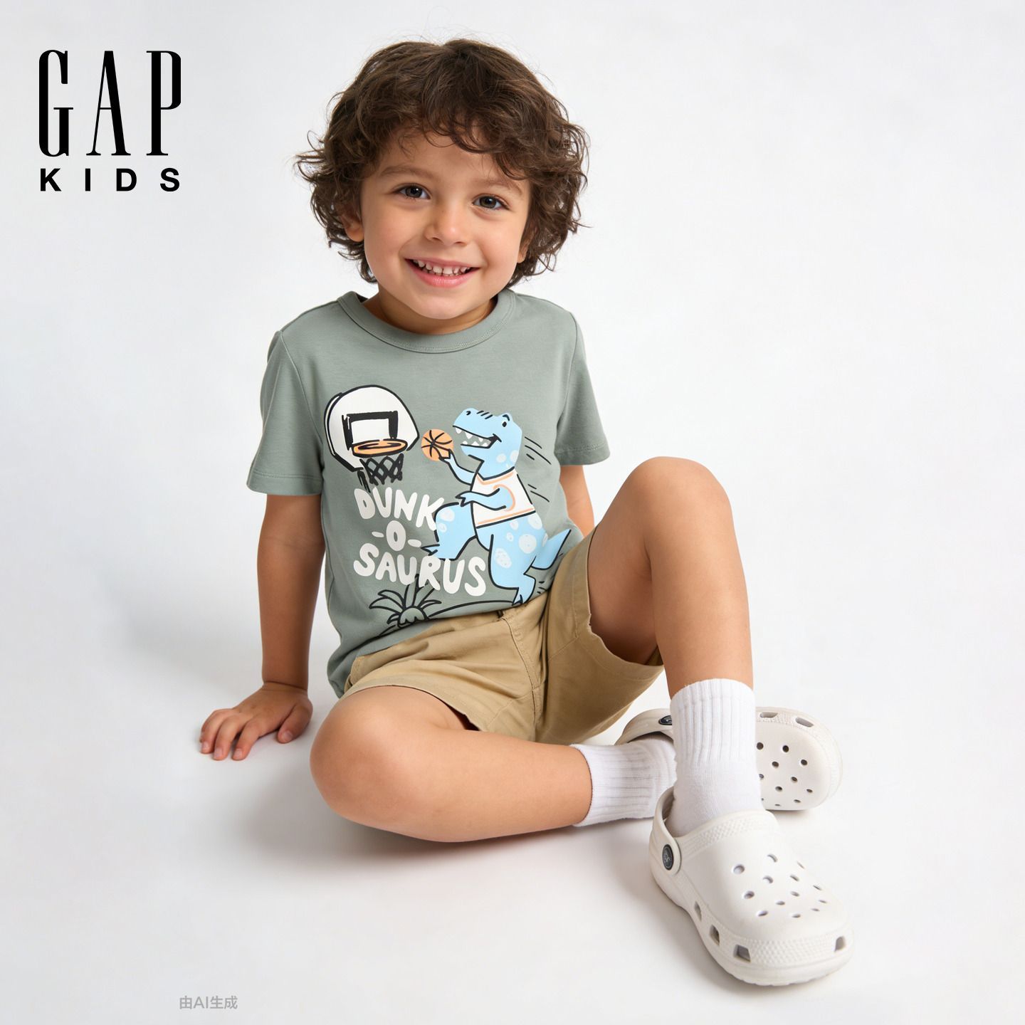 Gap男幼童2026春季新款纯棉创意印花短袖T恤儿童装美版877788 34.65元 - 线报酷