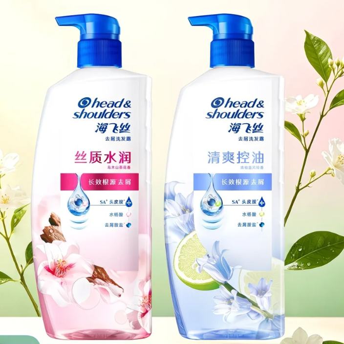 海飞丝 去屑洗发水 清爽控油 丝质水润 蓝风铃乌木山茶 850g 34.9元 - 线报酷