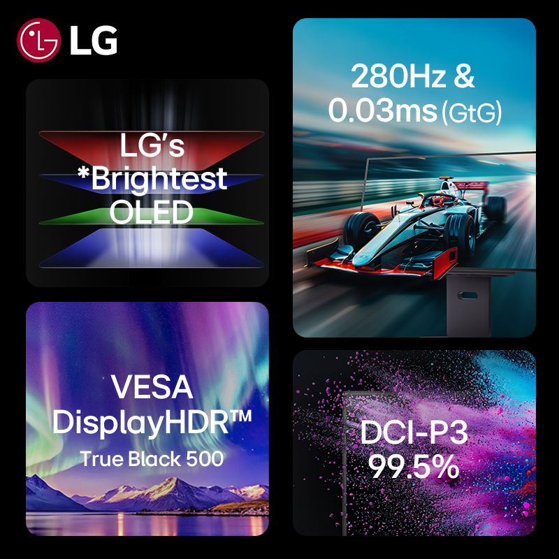 LG 27GX700A OLED第四代堆叠技术黑色26.5英寸显示器 2499元 - 86线报