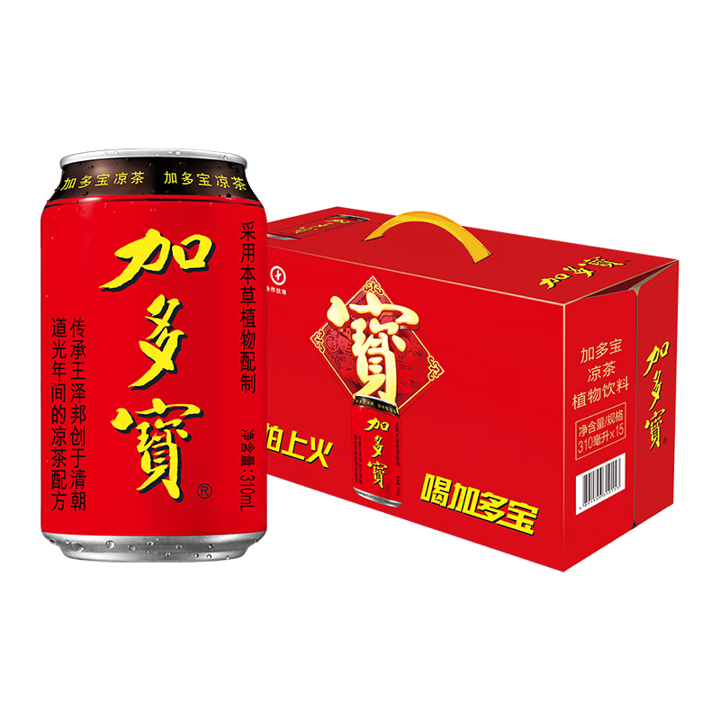加多宝凉茶罐装原味310ml×12罐 24.79元 - 86线报