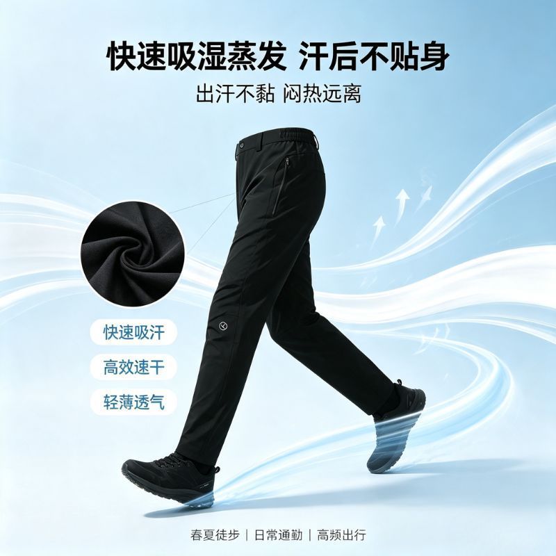 Rock Cloud 岩云26年夏季新款速干夏季轻薄男士轻薄速干长裤 59元 - 线报酷