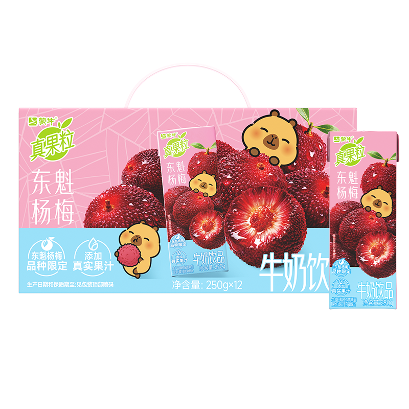 蒙牛真果粒东魁杨梅味含乳饮料250g×12盒卡皮巴拉礼盒 36.61元 - 86线报 蒙牛真果粒东魁杨梅味含乳饮料250g×12盒卡皮巴拉礼盒 36.61元 - 86线报