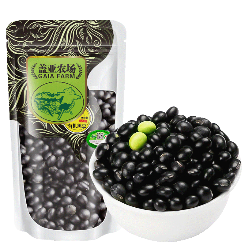 盖亚农场有机黑豆东北绿芯黑豆450g 6.9元 - 线报酷