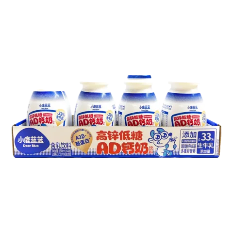 小鹿蓝蓝 A2蛋白AD钙奶 钙铁锌小牛乳 牛磺酸 180ml×4瓶 3.9元 图片 1