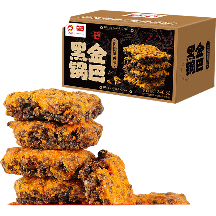 盼盼黑金锅巴肉松蟹黄味240g 6元 - 86线报