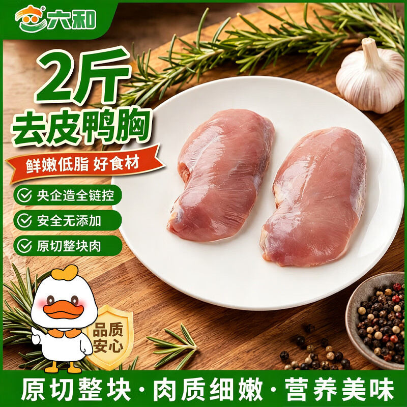 六和樱桃谷鸭去皮鸭胸肉2斤 拍4件 14.23元 - 86线报 六和樱桃谷鸭去皮鸭胸肉2斤 拍4件 14.23元 - 86线报