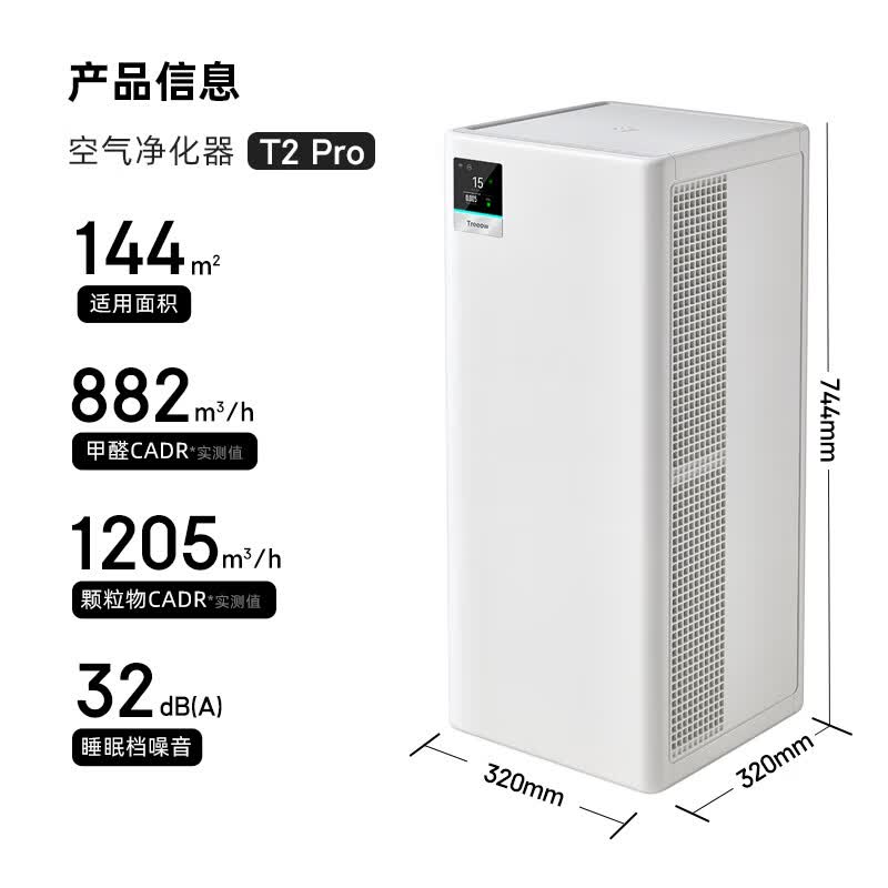 Treeow空气净化器T2Pro 1966元 - 86线报
