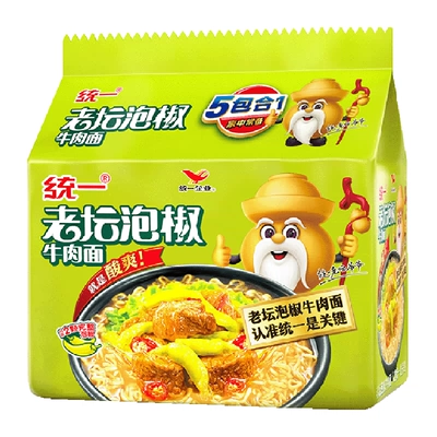 统一100老坛泡椒牛肉面5袋 15.94元 - 86线报 统一100老坛泡椒牛肉面5袋 15.94元 - 86线报