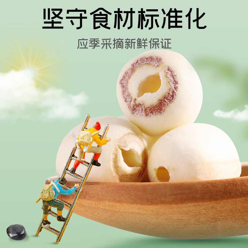 富昌湘潭通芯磨皮白莲子320g（160g*2） 19.9元 - 线报酷