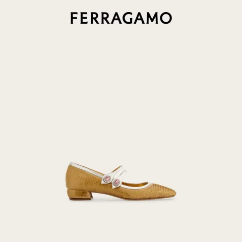 Salvatore Ferragamo FERRAGAMO菲拉格慕女士水晶玻璃装饰玛丽珍鞋 5880元 图片 2