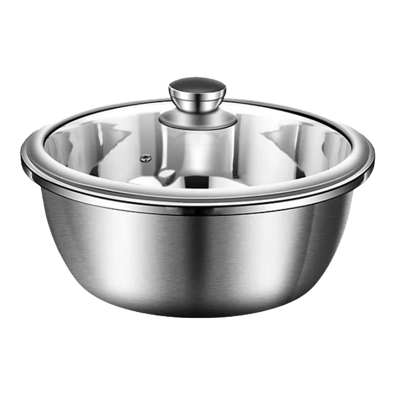 食品级不锈钢和面盆20cm特厚加盖款买1送1实付4.99元 - 86线报