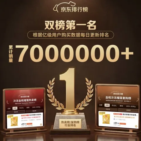 限移动端、京东百亿补贴：佳农 金枕冻榴莲 900g 58.33元 图片 2