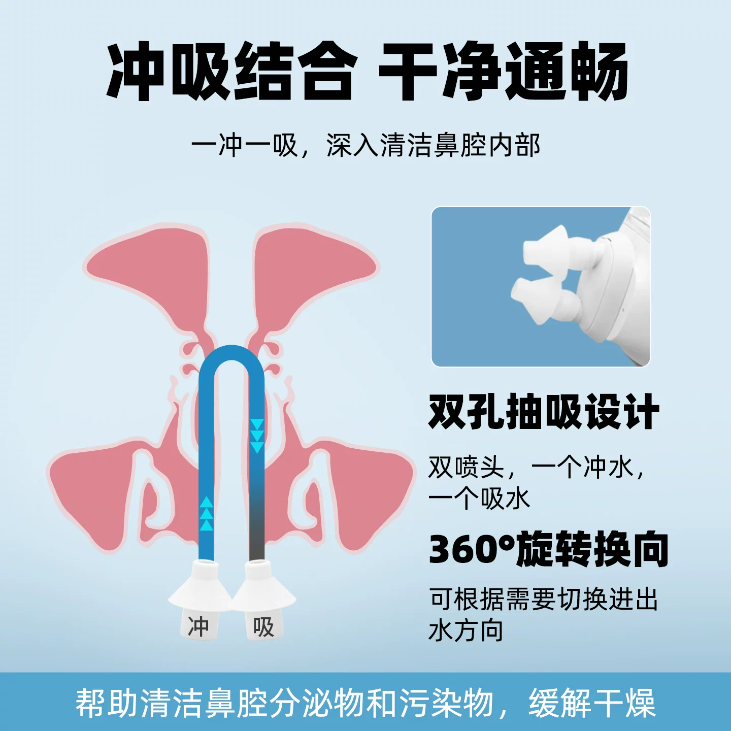 美嘉宝负压电动洗鼻器鼻炎鼻塞冲洗成人儿童吸鼻器医用 289元 - 86线报