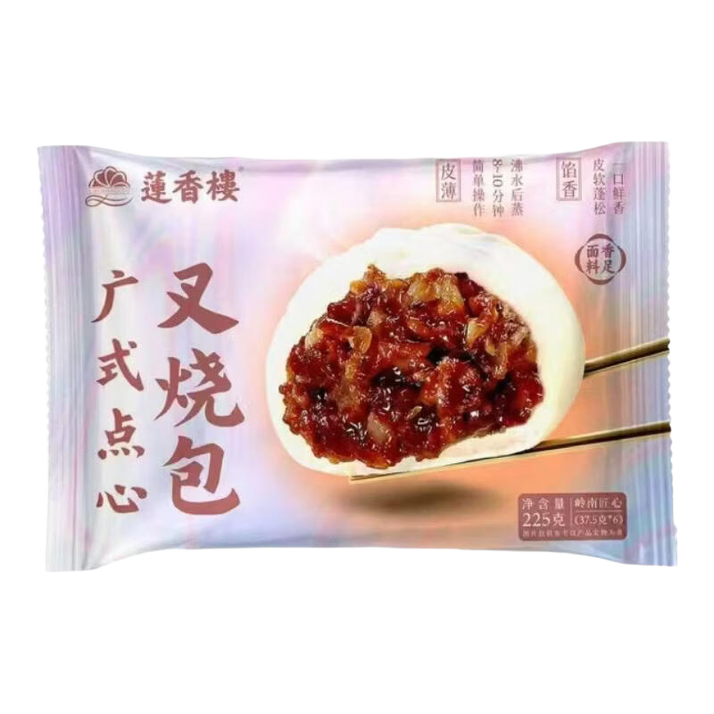 莲香楼广式早茶任选叉烧包225g*1袋共6个 需买7件 8.43元 - 线报酷
