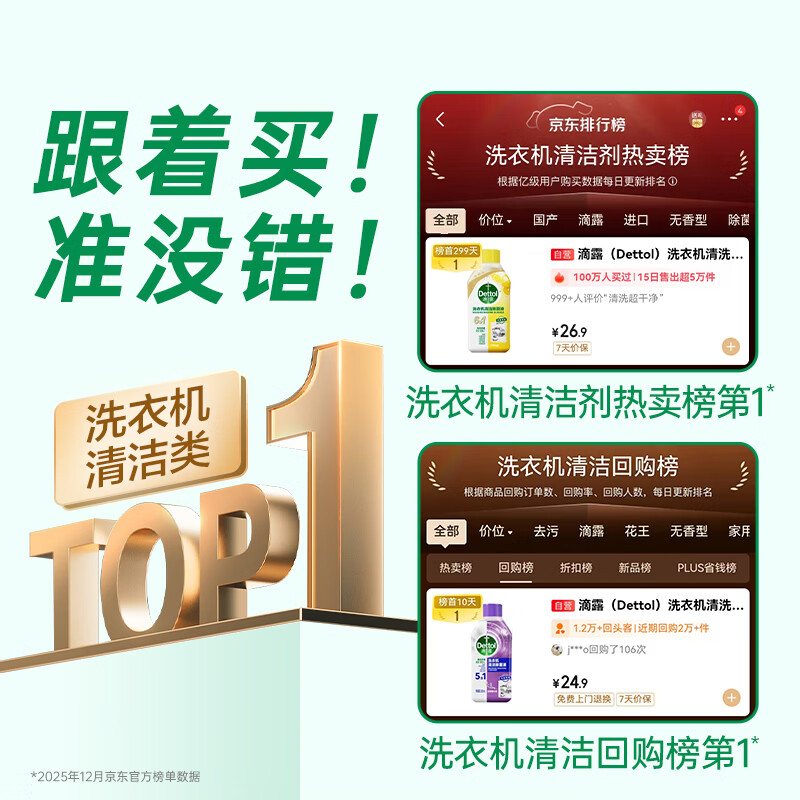 滴露洗衣机清洗剂强力杀菌去污消毒清洁剂250ml柠檬 19.9元 - 86线报
