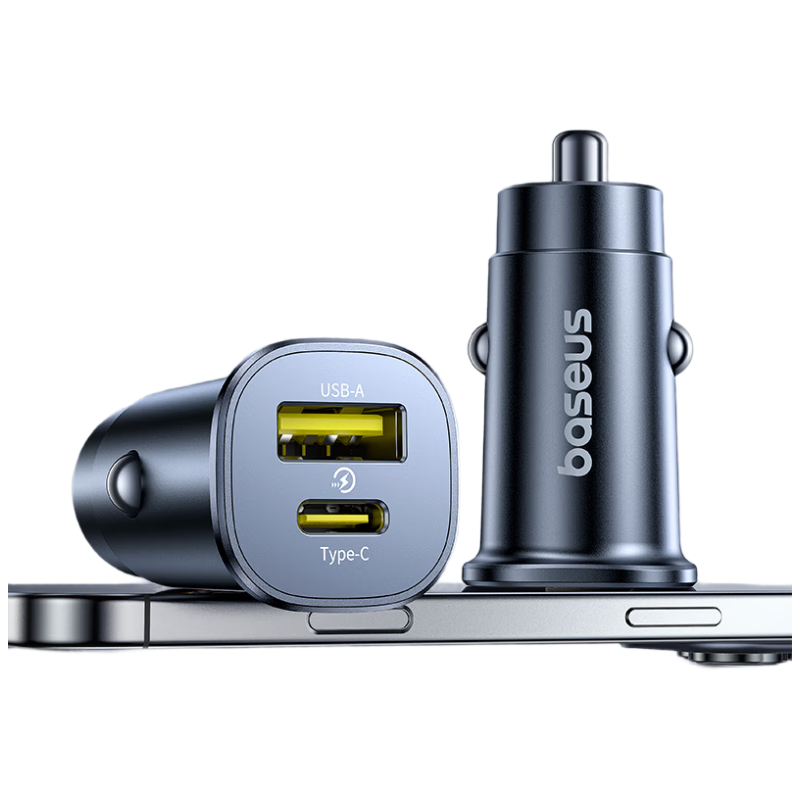 倍思车载充电器一拖二PD30W快充转换头 14.79元 - 86线报 倍思车载充电器一拖二PD30W快充转换头 14.79元 - 86线报