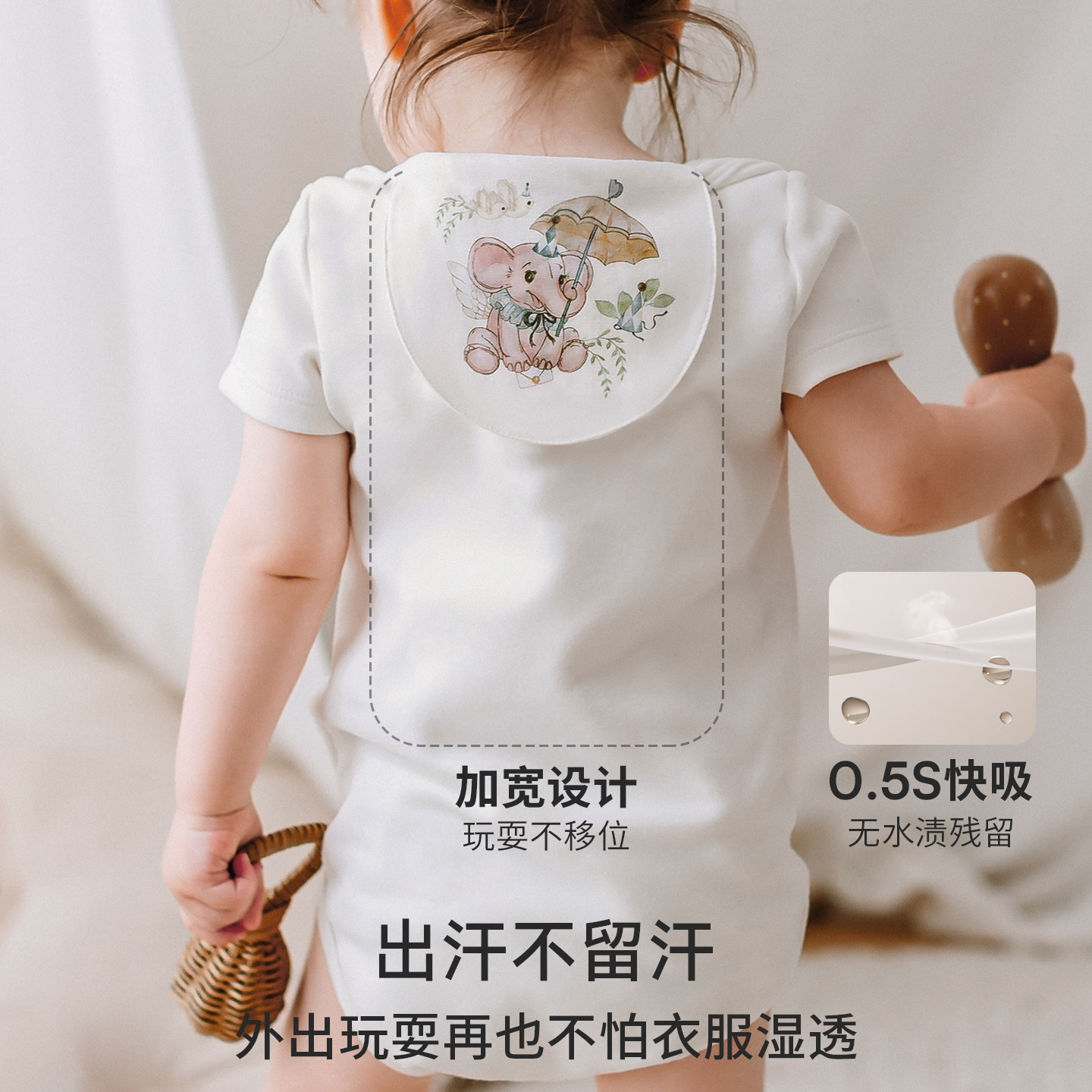 嫚熙汗巾儿童纯棉幼儿园吸汗巾婴儿宝宝隔汗巾纱布大号背巾a类需买3件 15.8元 - 86线报
