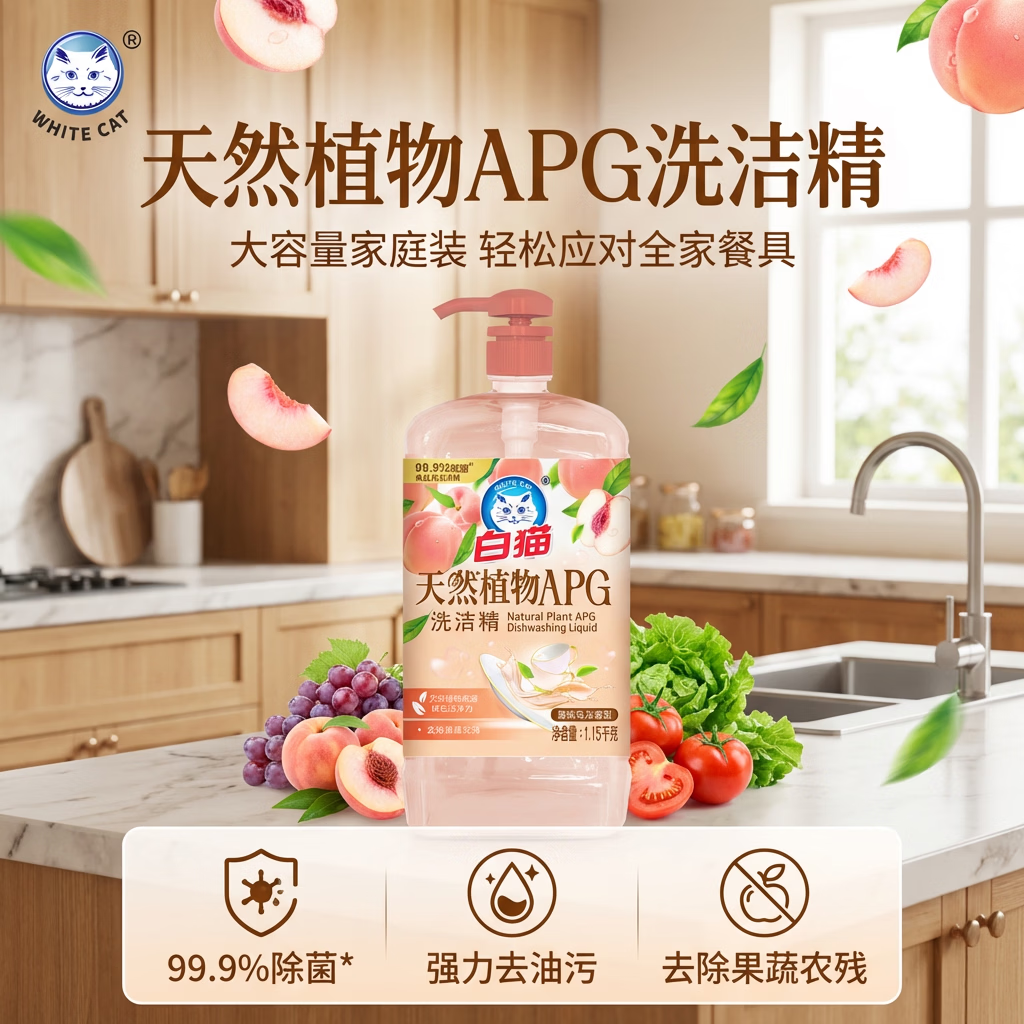 白猫天然植物APG洗洁精1.15kg 5.69元 - 86线报 白猫天然植物APG洗洁精1.15kg 5.69元 - 86线报