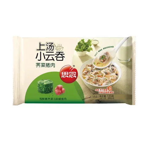 思念 三鲜荠菜猪肉 速冻馄饨 荠菜猪肉120g/15只 0.12kg 5.49元 图片 1