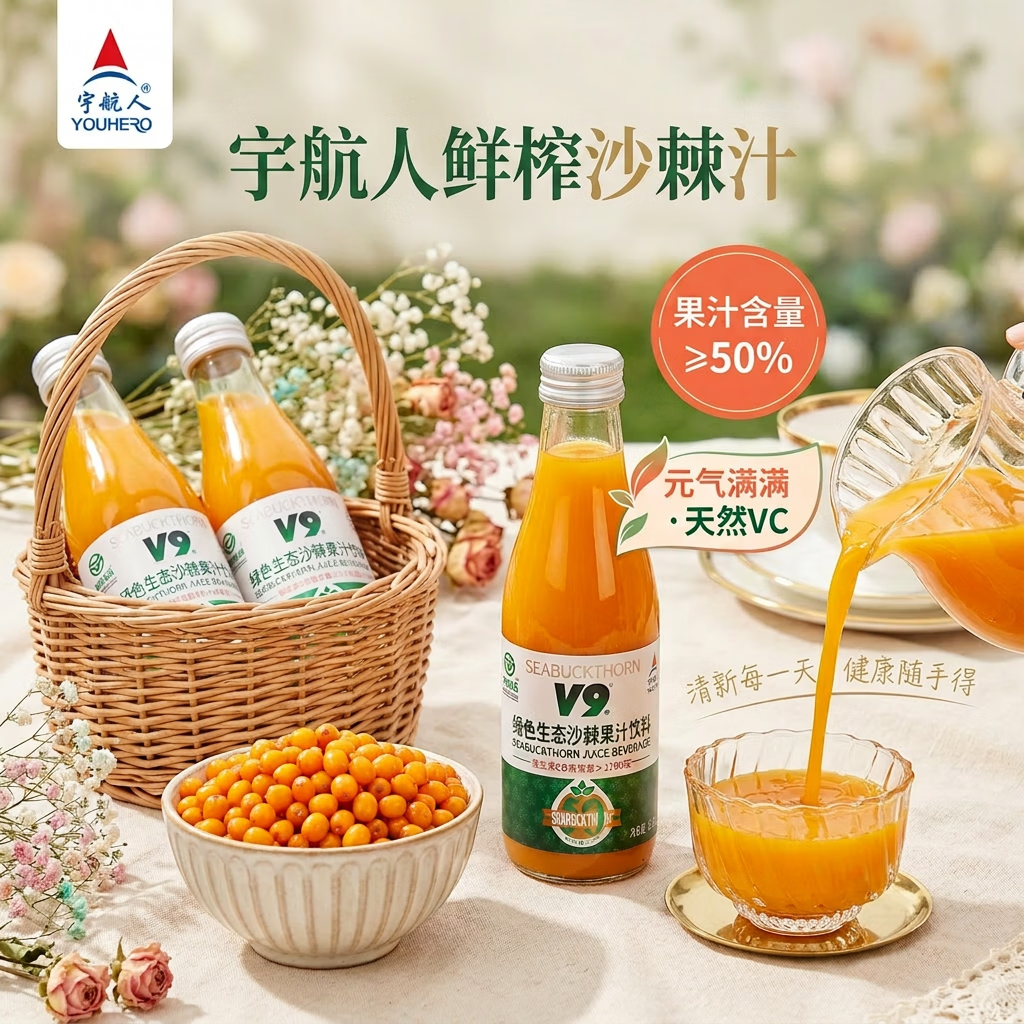 宇航人沙棘果汁饮料 内蒙古野生小果 沙棘鲜榨 3.9元 实付3.9元 - 86线报