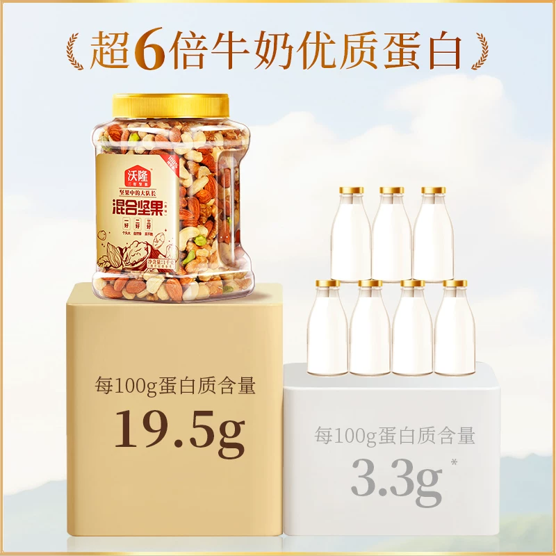 沃隆混合纯坚果1kg 90.25元 - 86线报