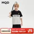 马骑顿 童装男大童24夏潮酷休闲撞色运动短袖套装 黑色 120cm 86元 图片 1