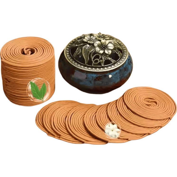 天然植物艾草48盘香+陶瓷香炉 4.93元 - 线报酷