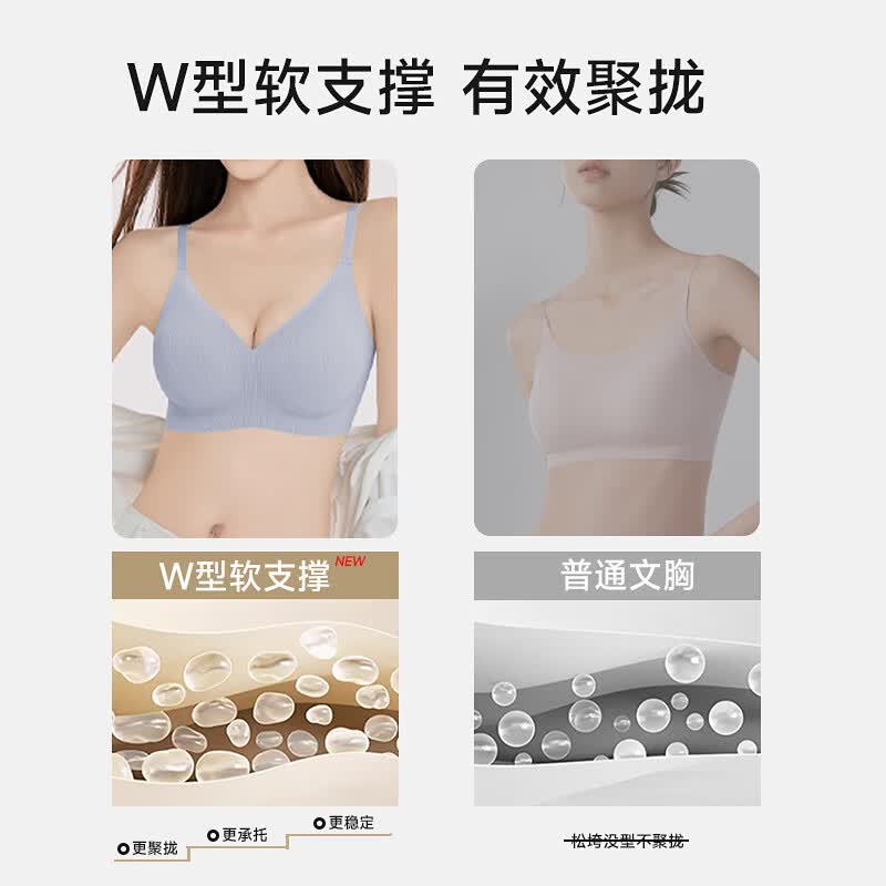 欧迪芬无痕聚拢防下垂软支撑文胸烟灰兰L 24.5元 - 86线报