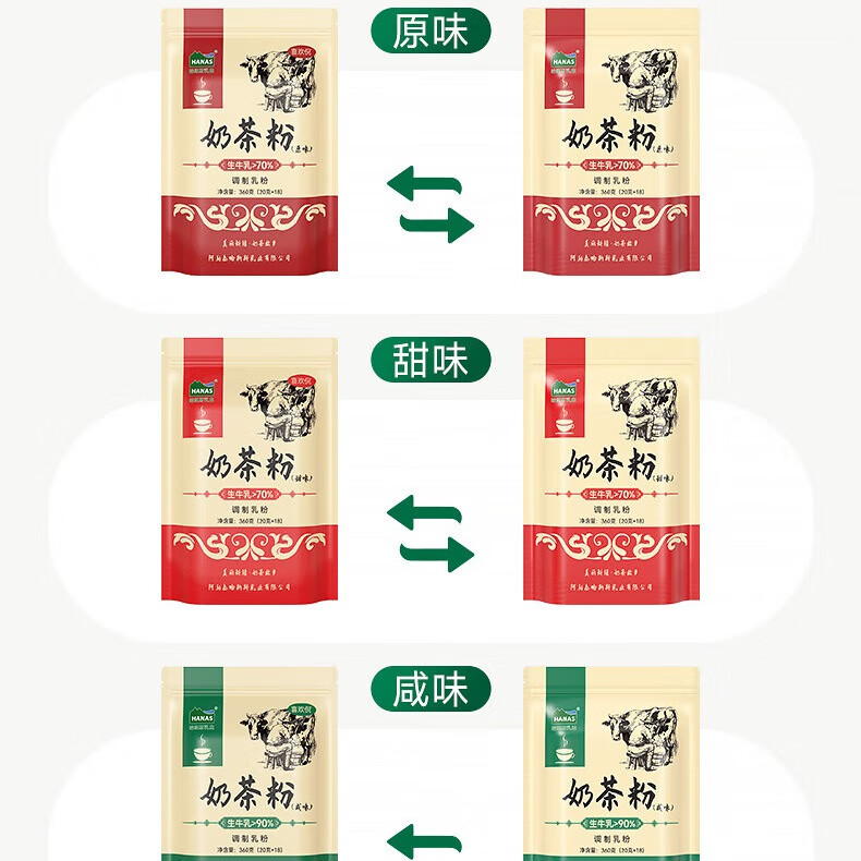 HANAS新疆阿勒泰奶茶粉360g/18条 49元 - 86线报