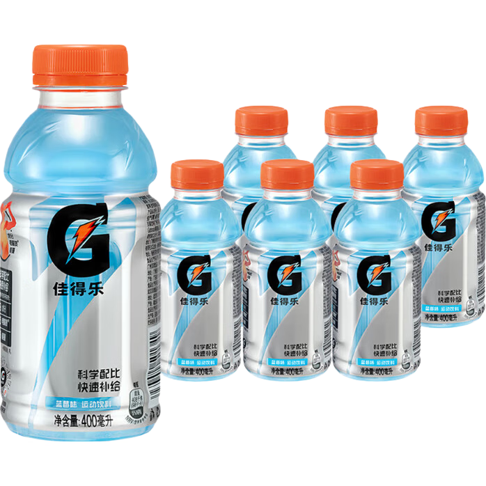 百事可乐佳得乐运动饮料蓝莓味400ml×6瓶 19.9元 - 86线报