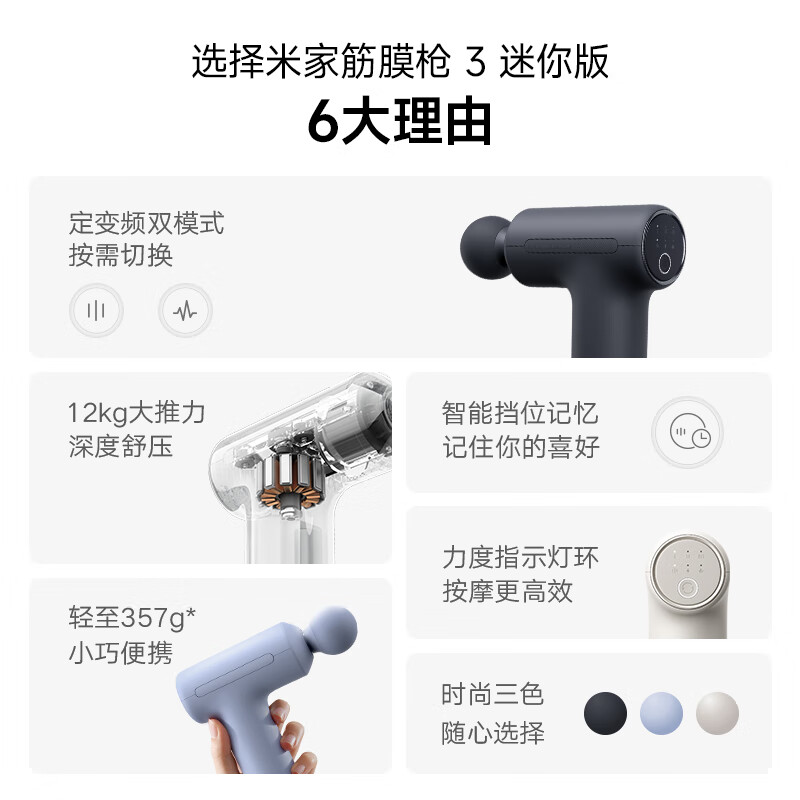 米家筋膜枪3迷你版MJJMQ07YM 173.55元 - 线报酷