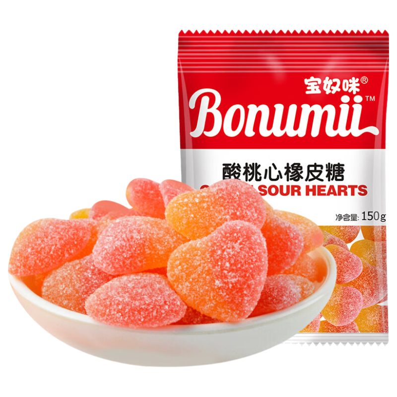 宝奴咪Bonumii酸砂桃心水果软糖QQ糖150g 2.9元 - 86线报