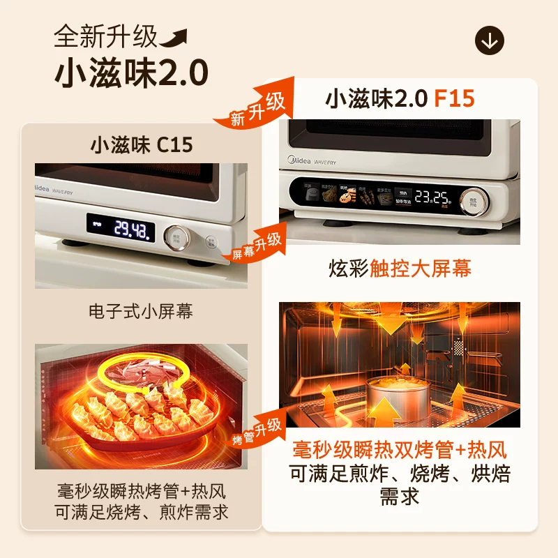 美的F15微烤炸一体机变频平板微波炉 797元 - 86线报