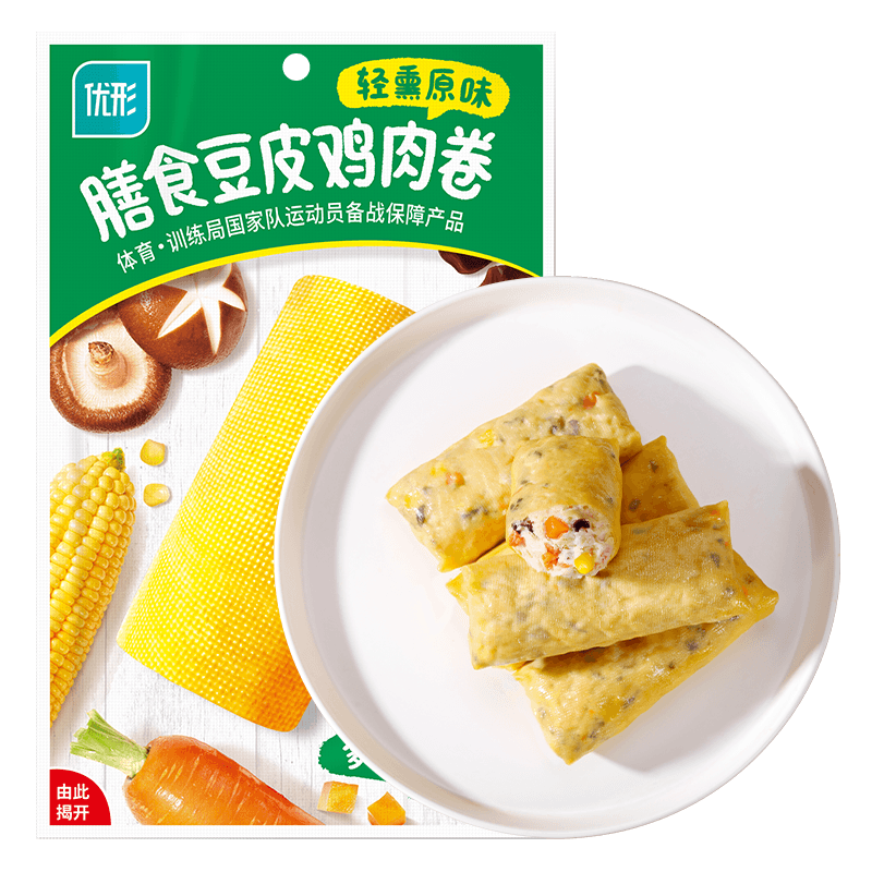 优形即食沙拉鸡胸肉丸子低脂膳食豆皮鸡肉卷原味80g任选十包 19.9元 - 86线报