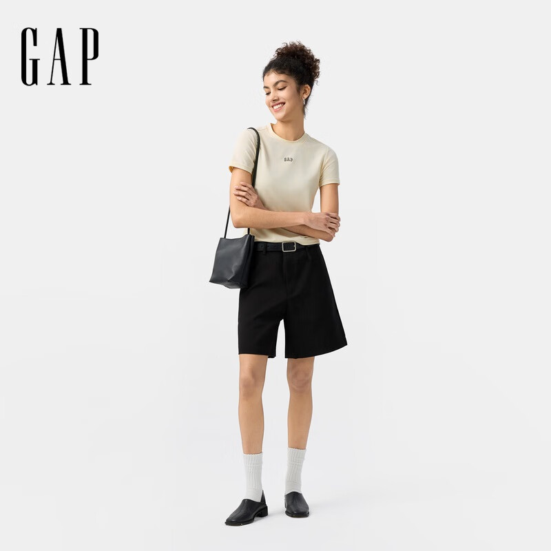 Gap女士UPF50+防晒衣舒适凉感透气收腰短袖T恤 59元 - 86线报