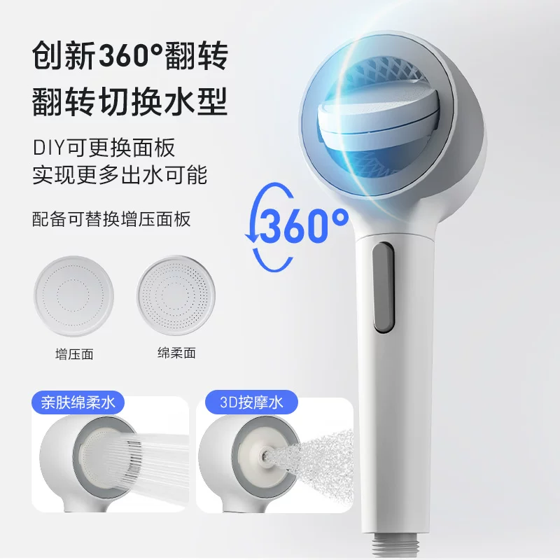 摩恩反冲洗绵密水家用儿童花洒防水垢增压脉冲淋浴配件 46.51元 - 线报酷